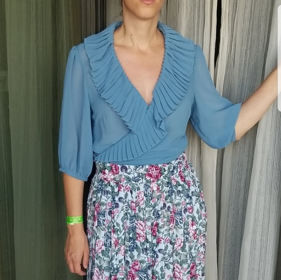 2 PC Set - Blue Shee Blouse & VTG Skirt - Picture 7 of 14